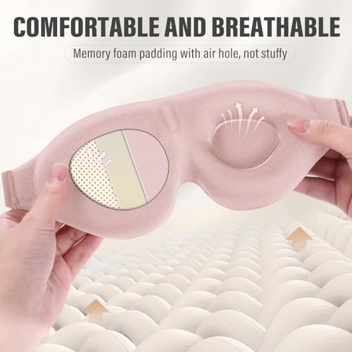 YIVIEW Sleep Mask for Side Sleeper, Light Blocking Zero Pressure Blindfold - Image 5