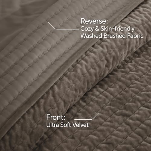 BEDELITE Velvet Quilt Set Queen Size, Luxury Velvet Comforter Bedding - Image 5