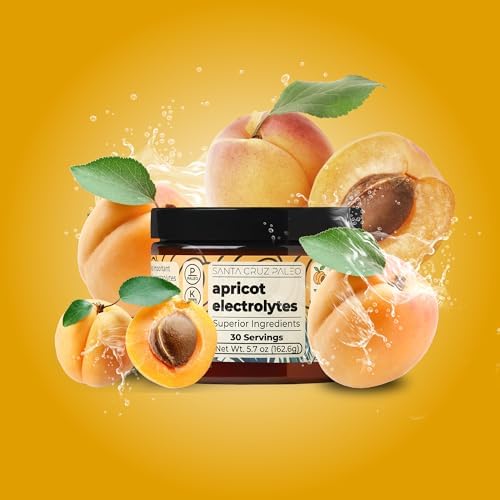 Santa Cruz Paleo Electrolyte Powder, Apricot Flavor, Sugar Free Hydration Drink Mix with Himalayan Pink Salt, Sea Salt, Magnesium Glycinate, Potassium Chloride, Sweetened with Stevia, 30 Servings - Image 4
