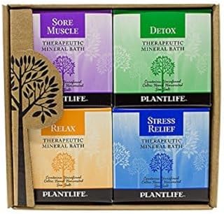 Plantlife Bath Salt Top 4-Pack, Epsom Salt and Celtic Sea Salt, 3 oz by PlantlifeNaturalBodyCare
