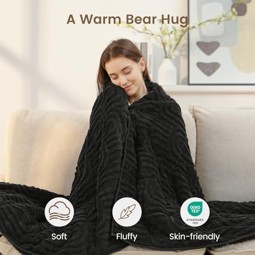 Sherpa Fleece Weighted Blanket for Adults, Dual Sided Soft, 60"x80" 20lbs - Image 4