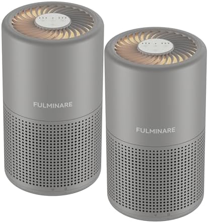 FULMINARE Air Purifiers for Home H13 True HEPA Air Filter (Gray 2 Pack) by PureAirPowerfulSound