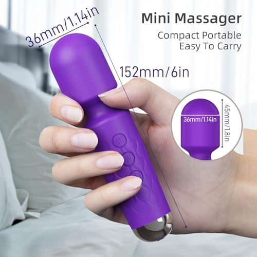 Apowand Mini Personal Massage Small Cordless Handheld Bullet Massager - Powerful - Quiet - Back Legs Hand Pains and Sports Recovery (Purple) - Image 3