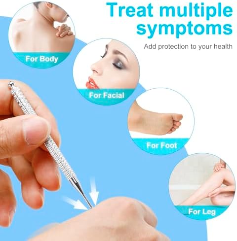 4PCS Massage Tools Acupuncture Pen Self Massage Gua Sha Pointing Pen with Silver Stainless Steel Ear Point Acupuncture Pen with Gold Double Headed Ear Massage Pen - Image 6