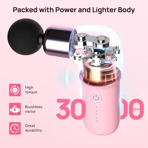 HEYCHY Mini Massage Gun, Deep Tissue Portable Percussion Muscle Massager - Image 3