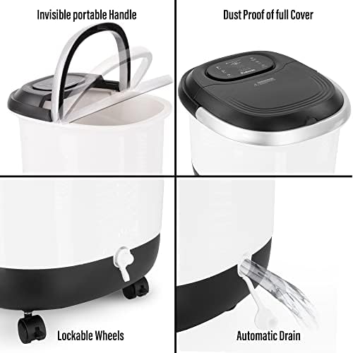 Luxury All in One Foot Spa - Motorized and Heated Foot Spa - Enjoy The Same Pedicure Foot Spa at Home Heat, Bubble Jets, Pedicure Stone, Motorized Massage Roller to Relieve Feet Stress - Image 5