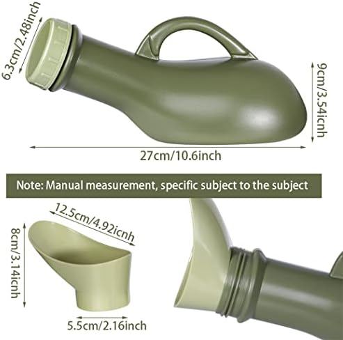 Urinal Travel Toilet Urinal Bottles with Funnel Pee Bottle Urinals Unisex Portable Urine Bottle Pee Container for Camping Outdoor Car Travel 1000ML (Pack of 2) - Image 4