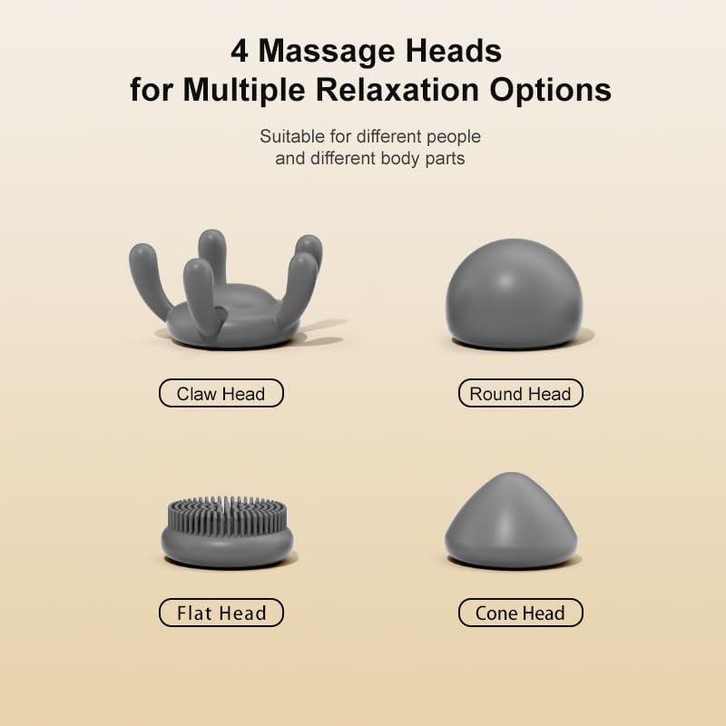 Mini Massage Gun Deep Tissue, Pocket Mini Massage Gun 4 Heads - Image 6
