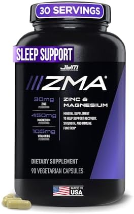 ZMA JYM Zinc & Magnesium Supplement, Vitamin B6 & BioPerine - 90 Veg Caps by JYMSupplementScience