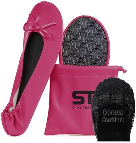 Foldable Flats for Women, Portable Ballet Shoes for Wedding &Travel Comfort by SilkyToes