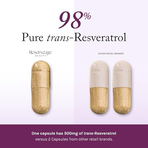 Reserveage Beauty Resveratrol 500 mg, Antioxidant Supplement, 30 Capsules - Image 3