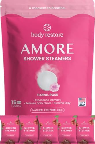 BodyRestore Shower Steamers Aromatherapy, Gifts for Women, Amore 15 Pack by BodyRestore