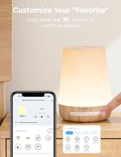 Momcozy Smart Baby White Noise Sound Machine with App Control & Night Light - Image 4