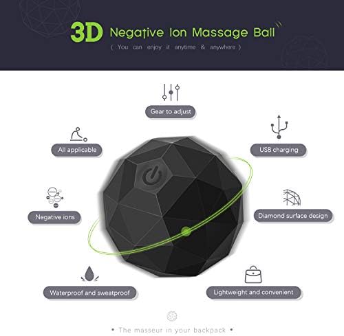 Electric Vibrating Massage Ball, 2-Speed Fitness Yoga Pilates Physical Therapy Massage Roller to Fight Sore Muscles,Washable Negative Ion Vibration Massages ball for Muscle Recovery,Myofascial Release - Image 3