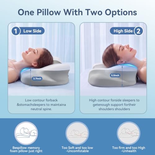Cervical Pillow for Neck and Shoulder Pain Relief Ergonomic Contour Pillow - Image 3