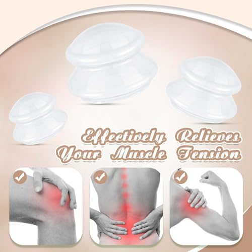 TrelaCo 6 Pcs Silicone Cupping Kit for Massage Therapy,Milky - Image 3