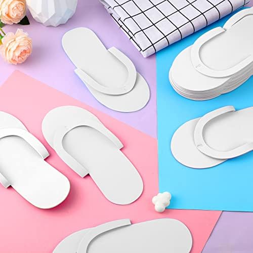 Geyoga 240 Pairs Disposable Flip Flops Pedicure, White - Image 5