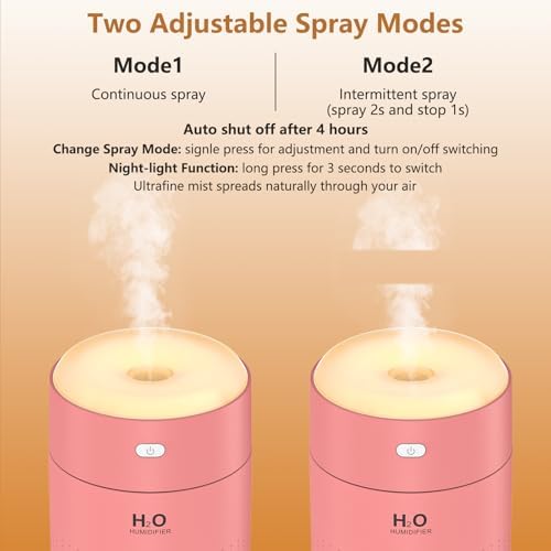 Small Humidifier for Plants, Small Plant Humidifier Indoor, Pink - Image 4