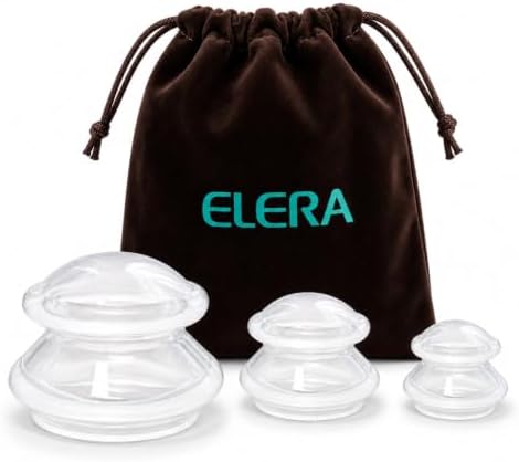 ELERA Cupping Kit for Massage Therapy – Silicone Cupping Therapy Set with 3 Massage Cups (S/M/L), Ideal for Cellulite, Relaxation & Daily Self-Care by ELERA