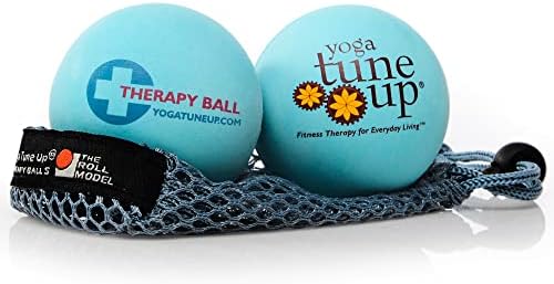 YOGA TUNE UP® Therapy Balls in Tote by Tune Up Fitness - Massage Balls for Trigger Point, Pressure Point & Myofascial Release - Use as Single or Peanut Ball for Pain Relief & Relaxation (Aqua Blue) by TuneUpFitness