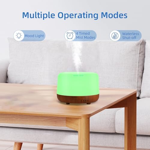SPLITSKY 300ml Essential Oil Diffuser with Remote Control and 2 Mist Modes - Image 6
