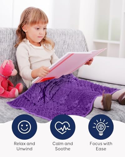Kivik Weighted Lap Pad, Minky Dots Small Weighted Blanket, 20"x30" 2lbs - Image 4