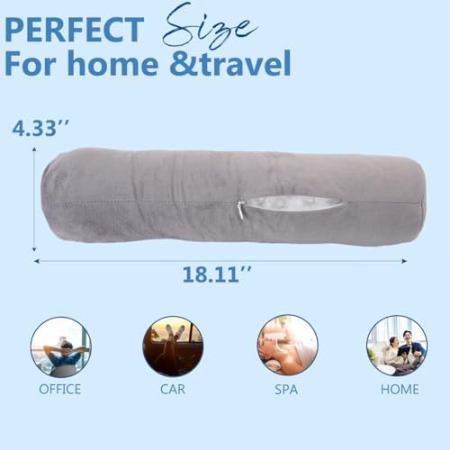 Neck Roll Pillow,Cervical Neck Pillow Bolster Pillow for Sleeping - Image 6