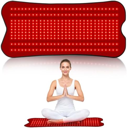 Red Light Therapy for Body, Eligible Red Light Therapy Pad, Dual Chip Grade (660nm & 850nm) Light Therapy Mat with Timer Remote Control, 31.5''×14.2'' by fyovuv