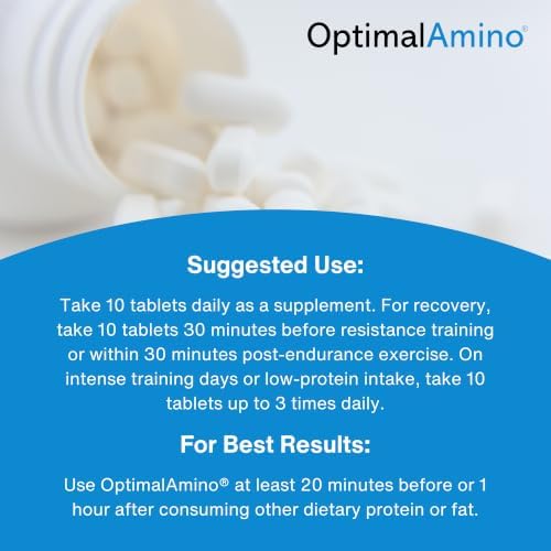 OptimalAmino | Essential Amino Acids Tablets | 600 Count Fitness Bundle - Image 7