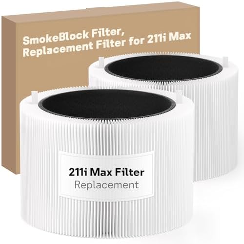 Leemone F2MAX SmokeBlock Filter for Blueair Blue Pure 211i Max, 2 Pack by Leemone