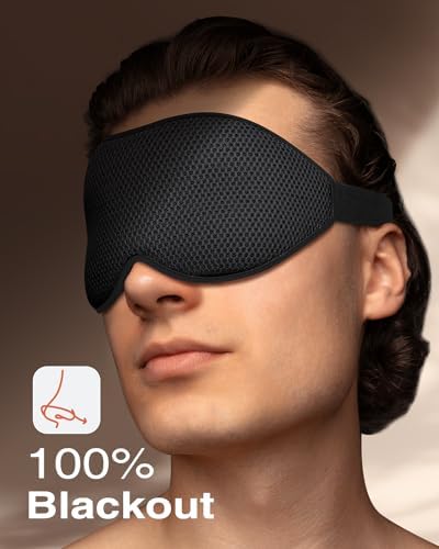MABAO 2 Pack Sleep Mask for Side Sleeper, Eye Mask for Sleeping, Black/Pink - Image 4