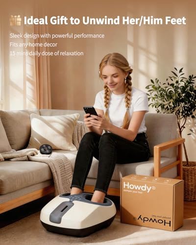 Howdy Shiatsu Foot Massager with Cooling & Heating for Plantar Fasciitis - Image 6