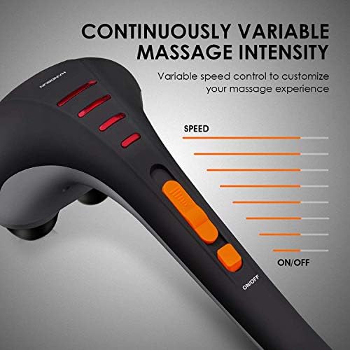 HANGSUN Handheld Neck Back Massager for Pain Relief Deep Tissue, Double Head Full Body Percussion Massage MG400 for Shoulder, Leg, Foot, Muscles - Image 2