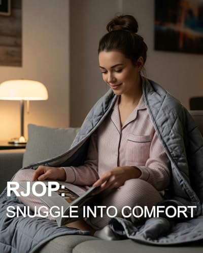 RJOP Weighted Blanket 25lbs 78"x85" King Size for Adults & Couples, Heavy Blanket with Premium Glass Beads, Soft Microfiber Material & Breathable for All-Season Comfort (78" x 85" 25 lbs) - Image 5
