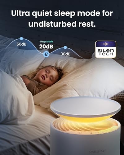 SwitchBot Air Purifier for Home Large Room, Matter, Up to 3620 ft², Air Purifier for Wildfire Smoke, Pets, Odors, 20dB, Washable Pre-filter, Pet Mode, RGB Light, Work with Alexa, HomeKit, Google Home - Image 6