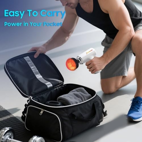 Massage Gun with Heat, Powerful Warming Massage, Home & Travel,White - Image 6