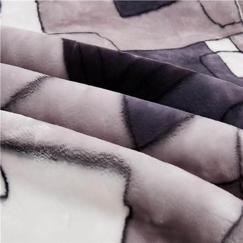 5.5 lbs Korean Mink Blanket 59×79 inch, Silky Soft and Warm,2 Ply Reversible Raschel Bed Blanket for Single Bed. - Image 3