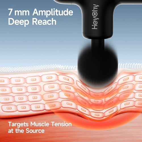 HEYCHY Super Mini Massage Gun Deep Tissue Portable Muscle Massager, 3000RPM - Image 3