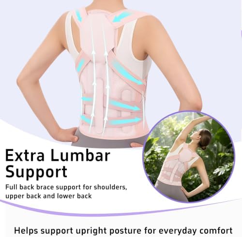 Posture Corrector for Men Women Back Brace Full Back Support Adjustable - Image 2