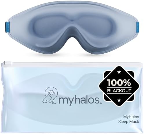 MyHalos® Sleep Mask for Men and Women, 3D Blackout Eye Masks for Sleep by myhalos