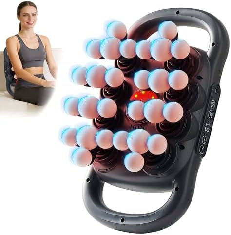 28-Heads Massage Gun Set for Total Body Muscle Recovery, Deep Tissue Percussion Massager with 9 Adjustable Modes, Quiet High-Power Back & Full-Body Massager for Home, Gym & Office, by Unknown