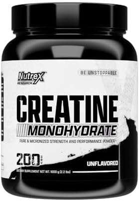 Nutrex Research Micronized Creatine Monohydrate Powder - 200 Servings (1KG) Pure, Unflavored Creatine Monohydrate Supplement for Muscle Gain, Strength and Performance, 5G Per Serv (2.2lbs) - Image 4