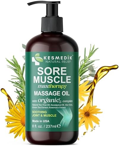 Massage Oil for Massage Therapy Sore Muscle Massage Oil for Muscle Relaxing by KesmedikNaturalRelief