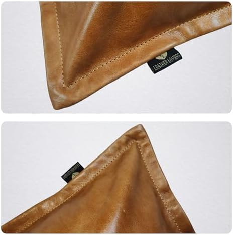 LL LEATHER LOVERS 100% Lambskin Leather Pillow Cover - Sofa Cushion Case - Decorative Throw Covers for Living Room & Bedroom, Gold Crunch Box Pack of 1-16X24 Inch - Image 5