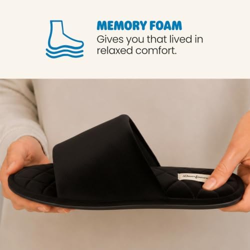 Dearfoams womens Slipper Memory Foam Summer House Shoe Beatrice Terry Slide - Image 5