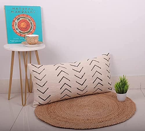 Trade Star Decorative Modern Luxurious 12X24 Rectangular Pillow Cover 100% Cotton Throw Pillow Cover Cushion Case for Home Decor (Ivory Phoenix) - Image 2