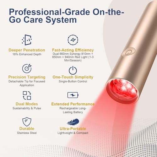 Red Light Therapy and Near Infrared Light Therapy Wand for Face Body Joints - Image 6
