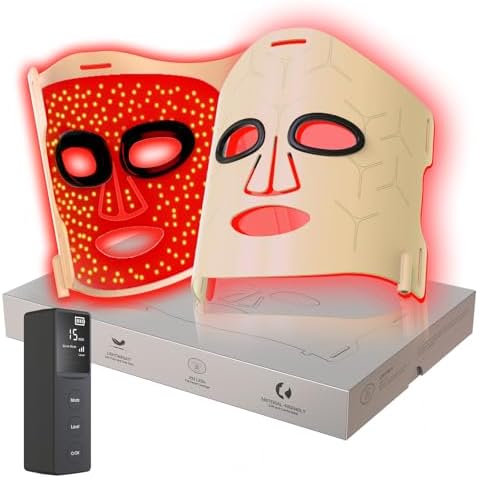 Infrared Red Light Therapy Mask for Face, Cordless Skincare Device by THESCIENCEOFSKINCARE