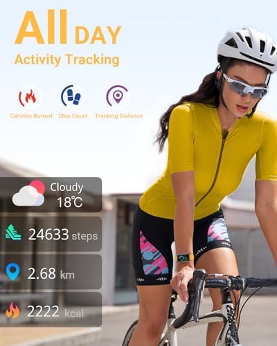 Amzhero Health Fitness Tracker with 24/7 Heart Rate, Blood Oxygen, Blood Pressure, Sleep Tracker, 5ATM Waterproof Activity Trackers with Step Tracker, Pedometer (S & L Bands Included) - Image 2