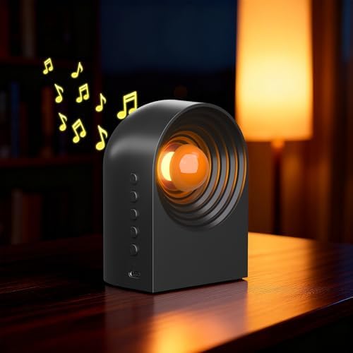 UNEEDE White Noise Sound Machine with Bluetooth Functionality, Night Light, Portable Bluetooth Speaker with Noise Canceling for Office & Sleeping, Meditation, Gathering (Black) by UNEEDE